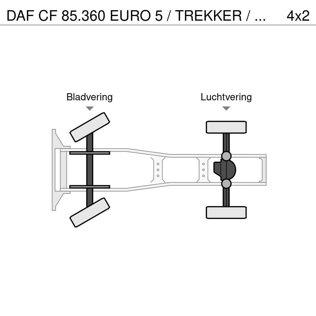 DAF CF 85.360 EURO 5 / TREKKER / BAKWAGEN COMBI / PALF Cavalos Mecânicos