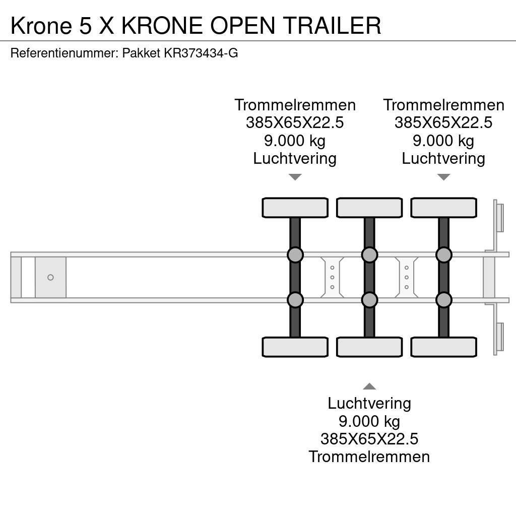 Krone 5 X KRONE OPEN TRAILER Semi Reboques estrado/caixa aberta