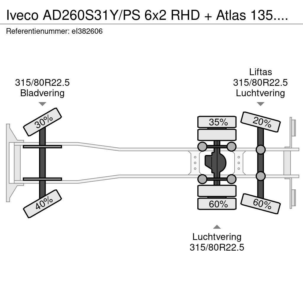 Iveco AD260S31Y/PS 6x2 RHD + Atlas 135.2E-A2 Camiões estrado/caixa aberta