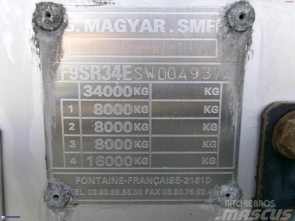 Magyar Chemical tank inox L4BH 34 m3 / 1 comp Semi Reboques Cisterna