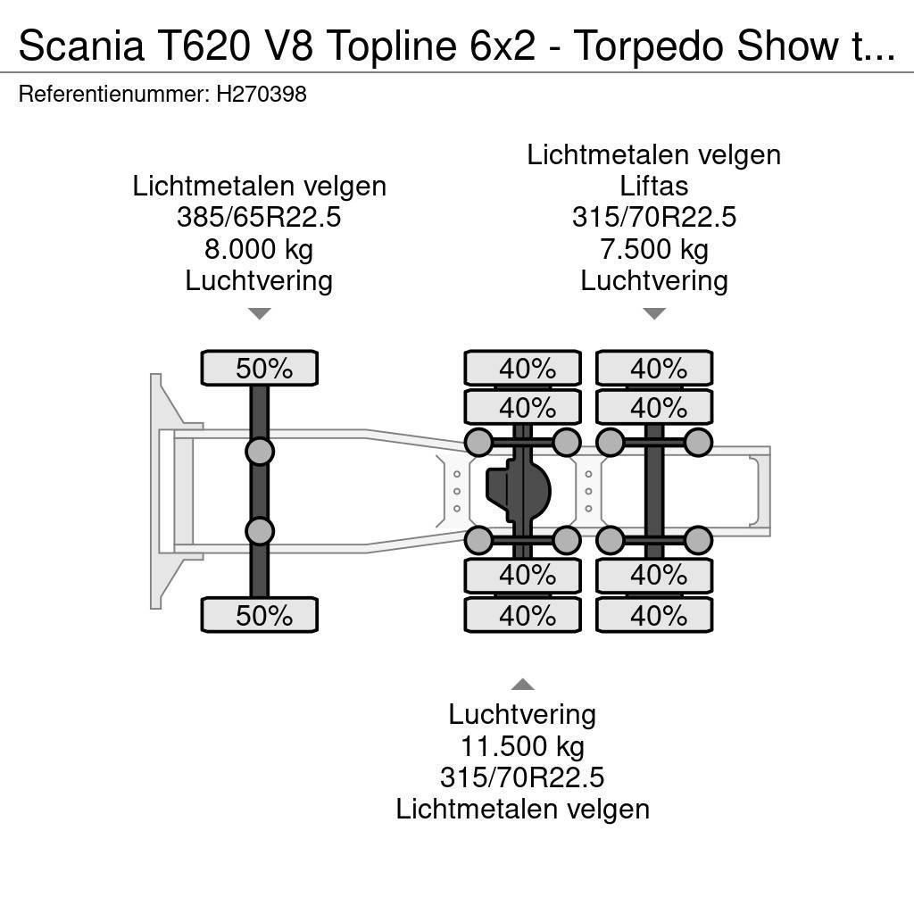 Scania T620 V8 Topline 6x2 - Torpedo Show truck - Custom Cavalos Mecânicos