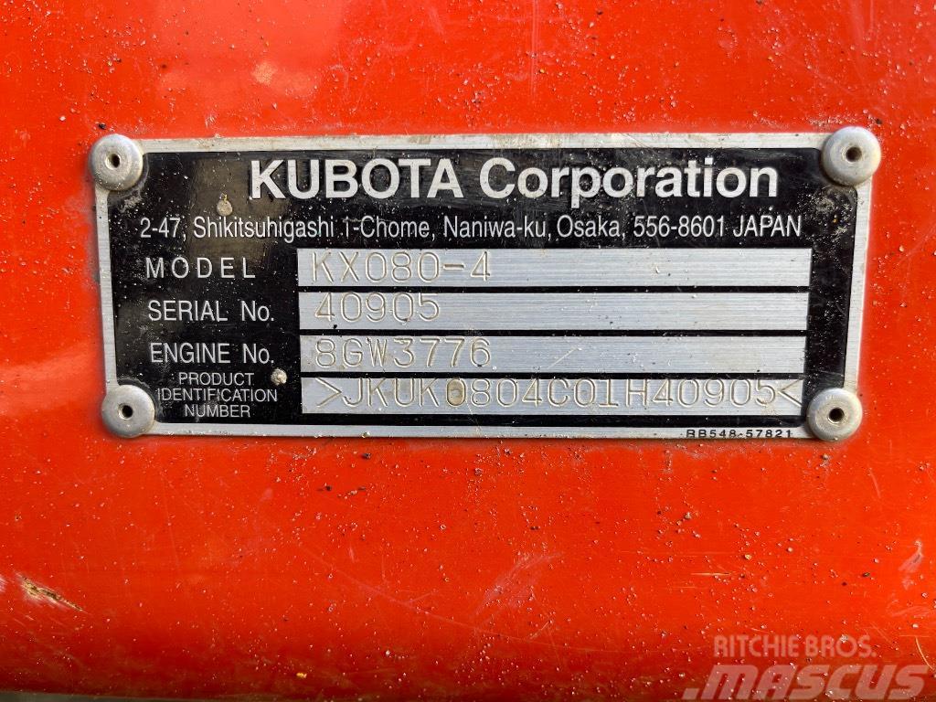 Kubota KX 080-4 Miniescavadeiras