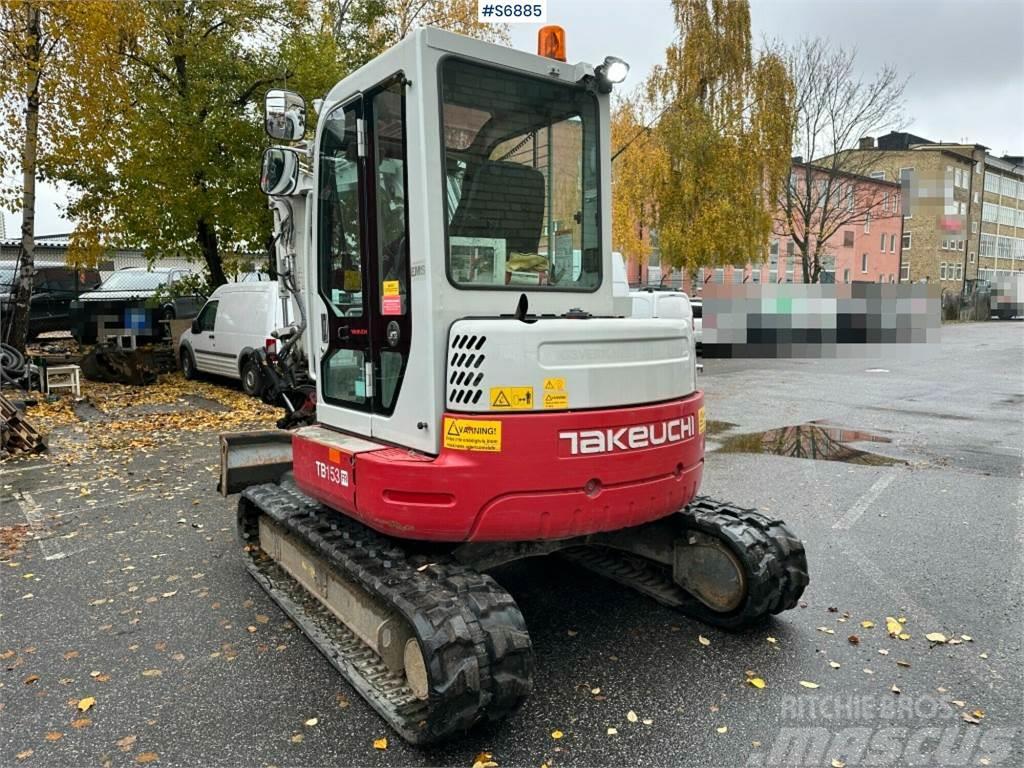 Takeuchi TB153FR, Excavator With Rotary tilt and tools Miniescavadeiras
