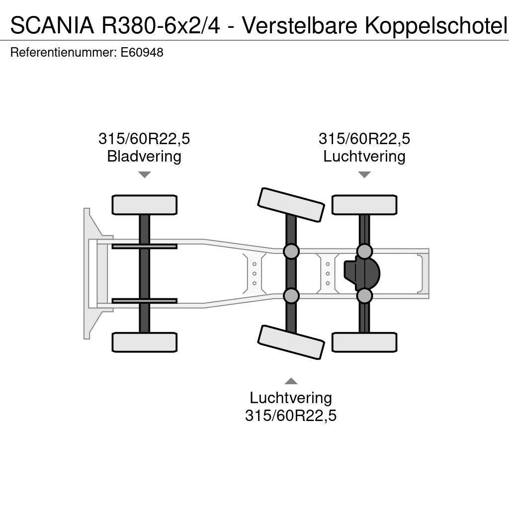 Scania R380-6x2/4 - Verstelbare Koppelschotel Cavalos Mecânicos