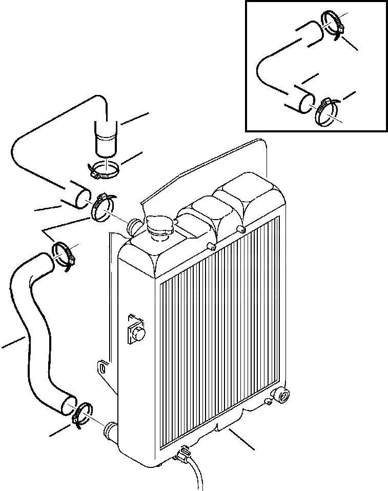 Komatsu - Furtun radiator - 312607828 Radiadores máquinas construção