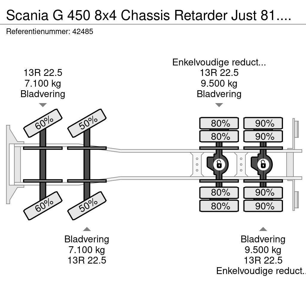 Scania G 450 8x4 Chassis Retarder Just 81.865 km! Camiões de chassis e cabine