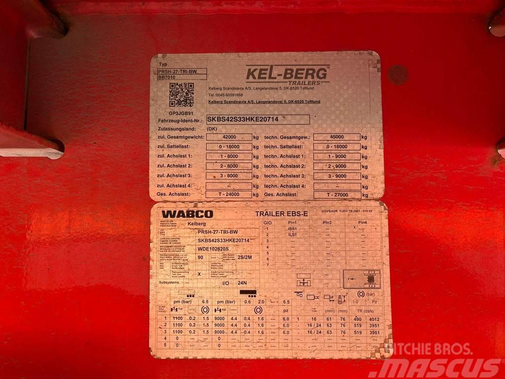 Kel-Berg PRSH-27-TRI-BW HIAB 228E-4 / PLATFORM L=12400 mm Semi Reboques estrado/caixa aberta