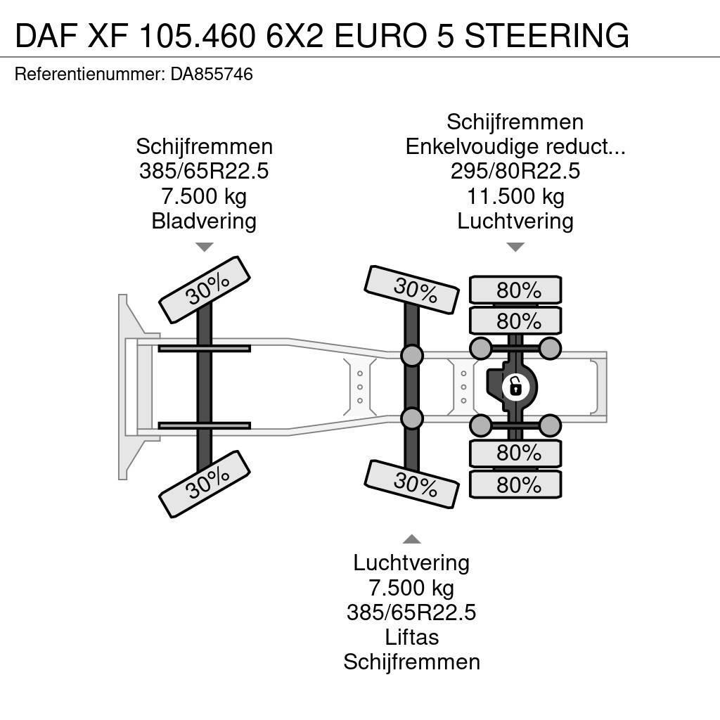 DAF XF 105.460 6X2 EURO 5 STEERING Cavalos Mecânicos