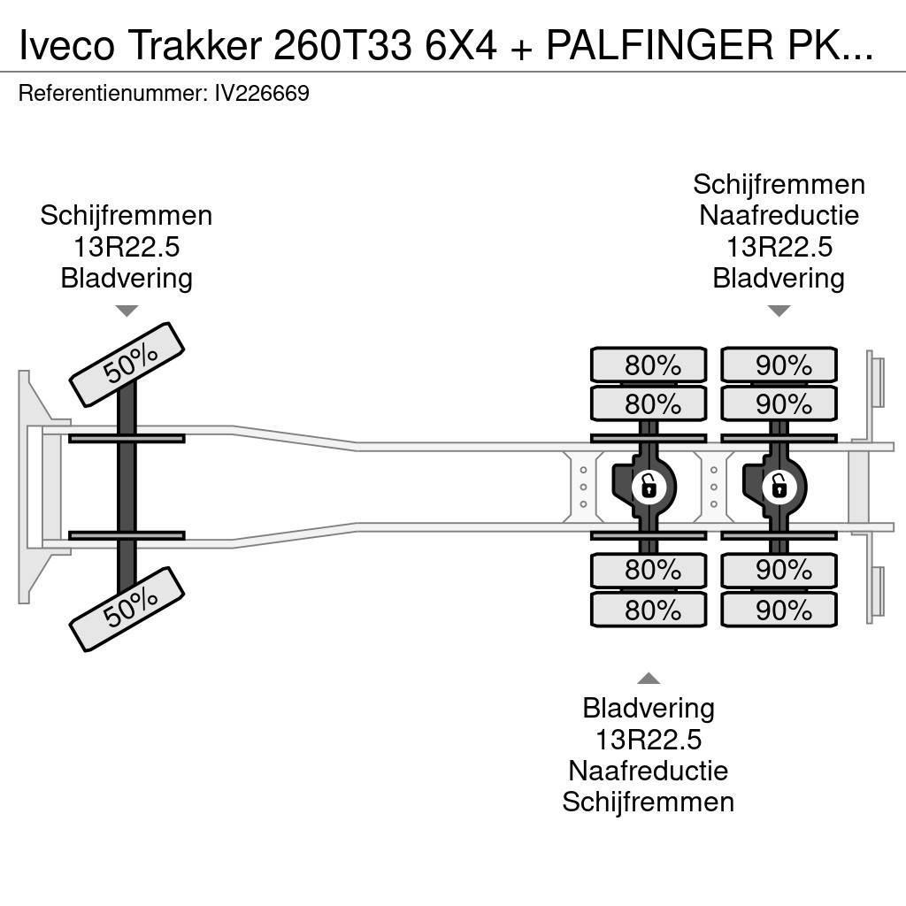 Iveco Trakker 260T33 6X4 + PALFINGER PK29002 + REMOTE - Camiões estrado/caixa aberta