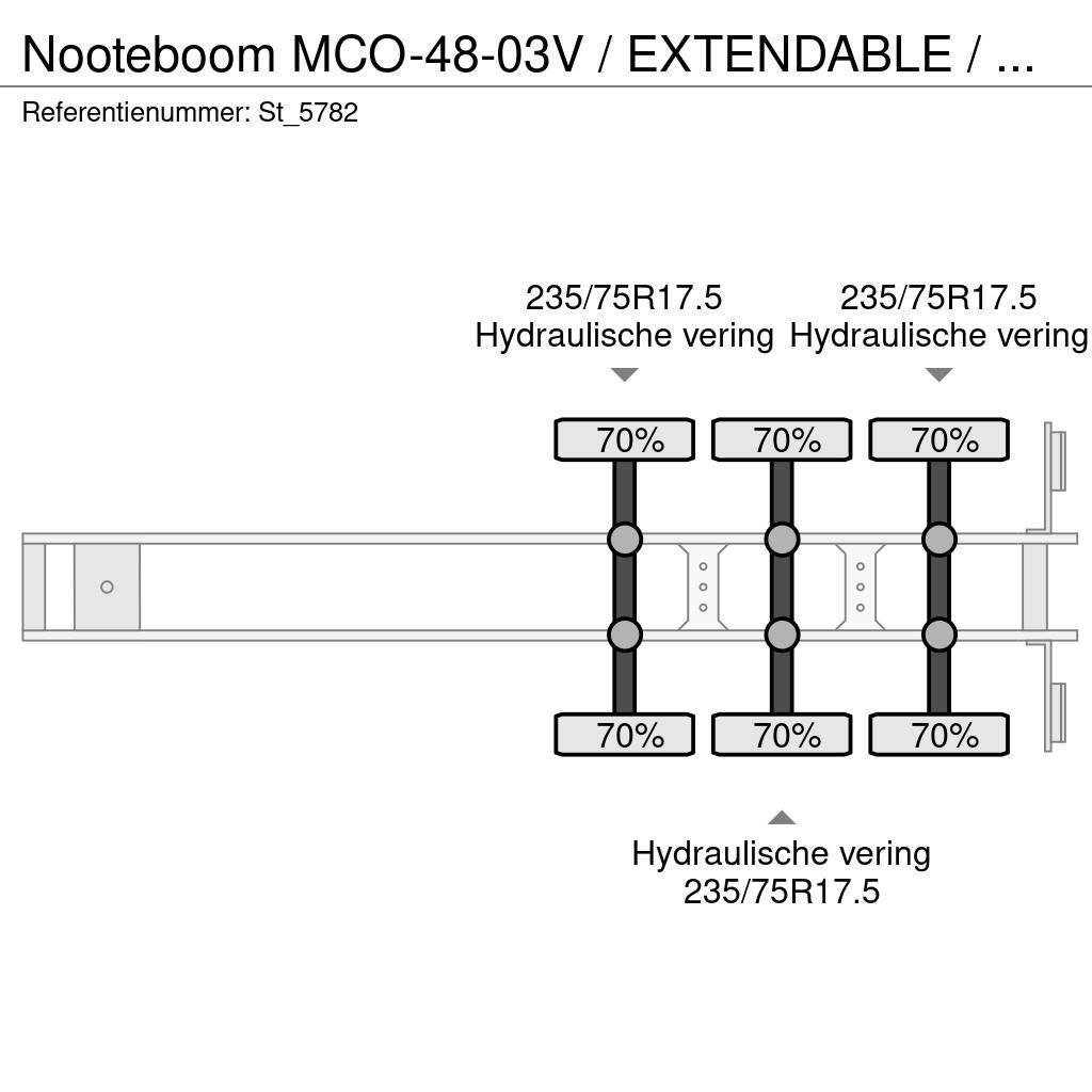 Nooteboom MCO-48-03V / EXTENDABLE / STEERING AXLES / Semi Reboques Carga Baixa