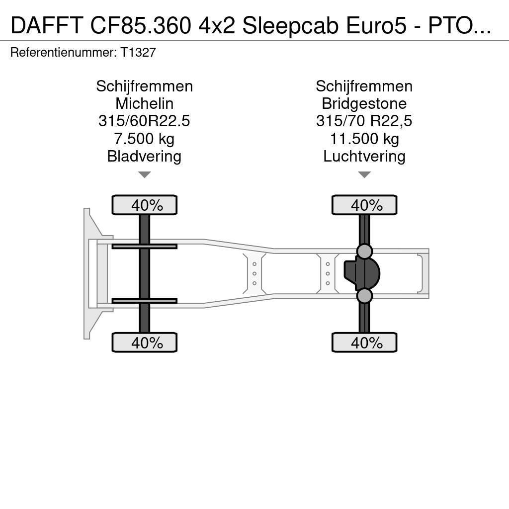 DAF FT CF85.360 4x2 Sleepcab Euro5 - PTO Prep - 3-Spaa Cavalos Mecânicos