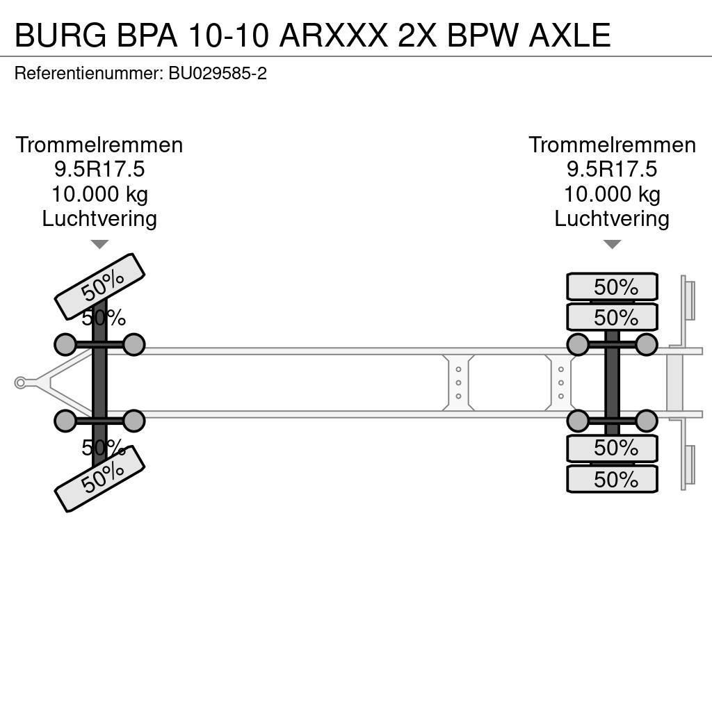 Burg BPA 10-10 ARXXX 2X BPW AXLE Reboques desmontáveis