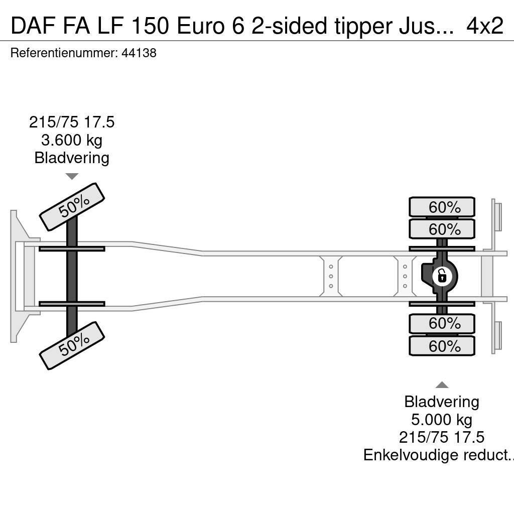 DAF FA LF 150 Euro 6 2-sided tipper Just 94.317 km! Camiões basculantes
