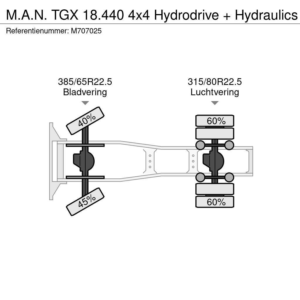 MAN TGX 18.440 4x4 Hydrodrive + Hydraulics Cavalos Mecânicos