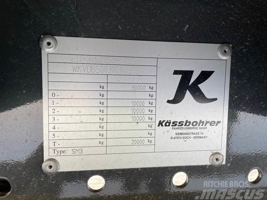 Kässbohrer DRAWBAR 3 + HYDRAULIC RAMPS + AIR SUSPENSION Reboques carga baixa