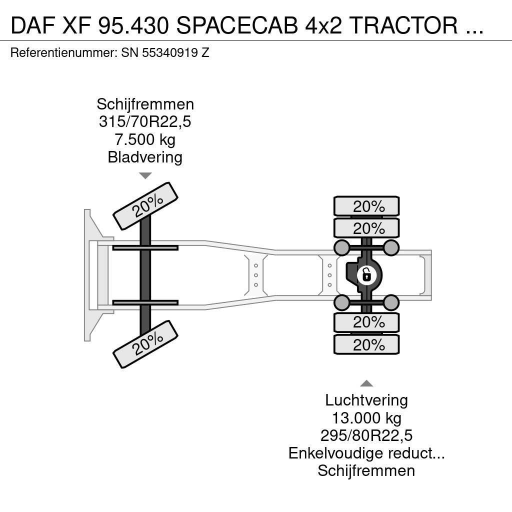 DAF XF 95.430 SPACECAB 4x2 TRACTOR UNIT (EURO 3 / ZF16 Cavalos Mecânicos