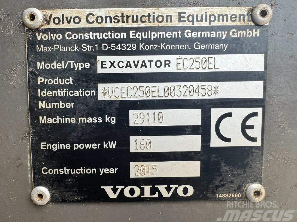 Volvo EC250EL Excellent Working Condition / CE Escavadeiras de esteiras