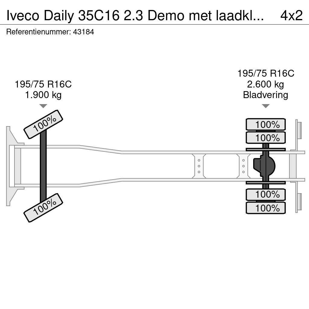 Iveco Daily 35C16 2.3 Demo met laadklep Just 2.254 km! Caminhões de caixa fechada