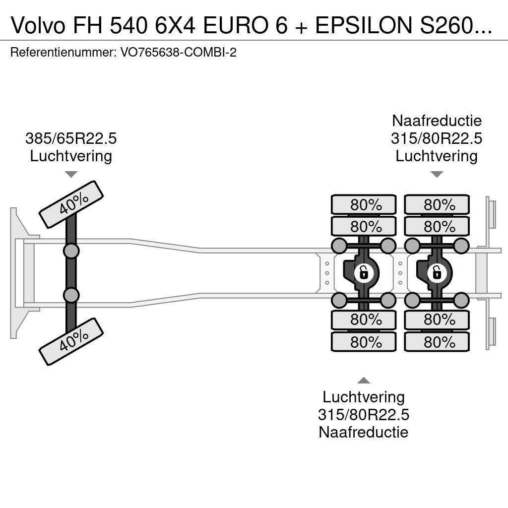 Volvo FH 540 6X4 EURO 6 + EPSILON S260Z96 + TRAILER 4 AX Caminhões de transporte de troncos
