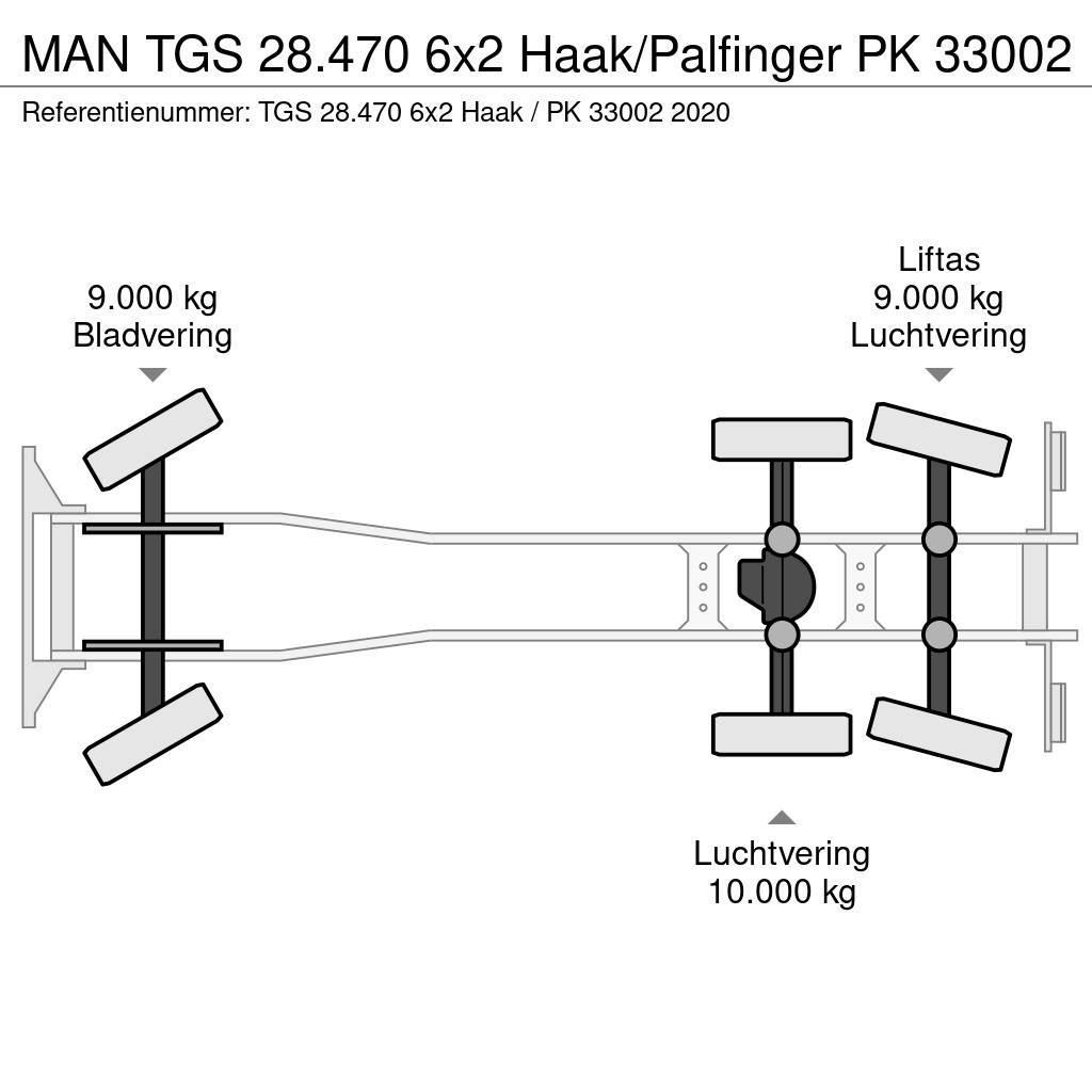 MAN TGS 28.470 6x2 Haak/Palfinger PK 33002 Camiões Ampliroll