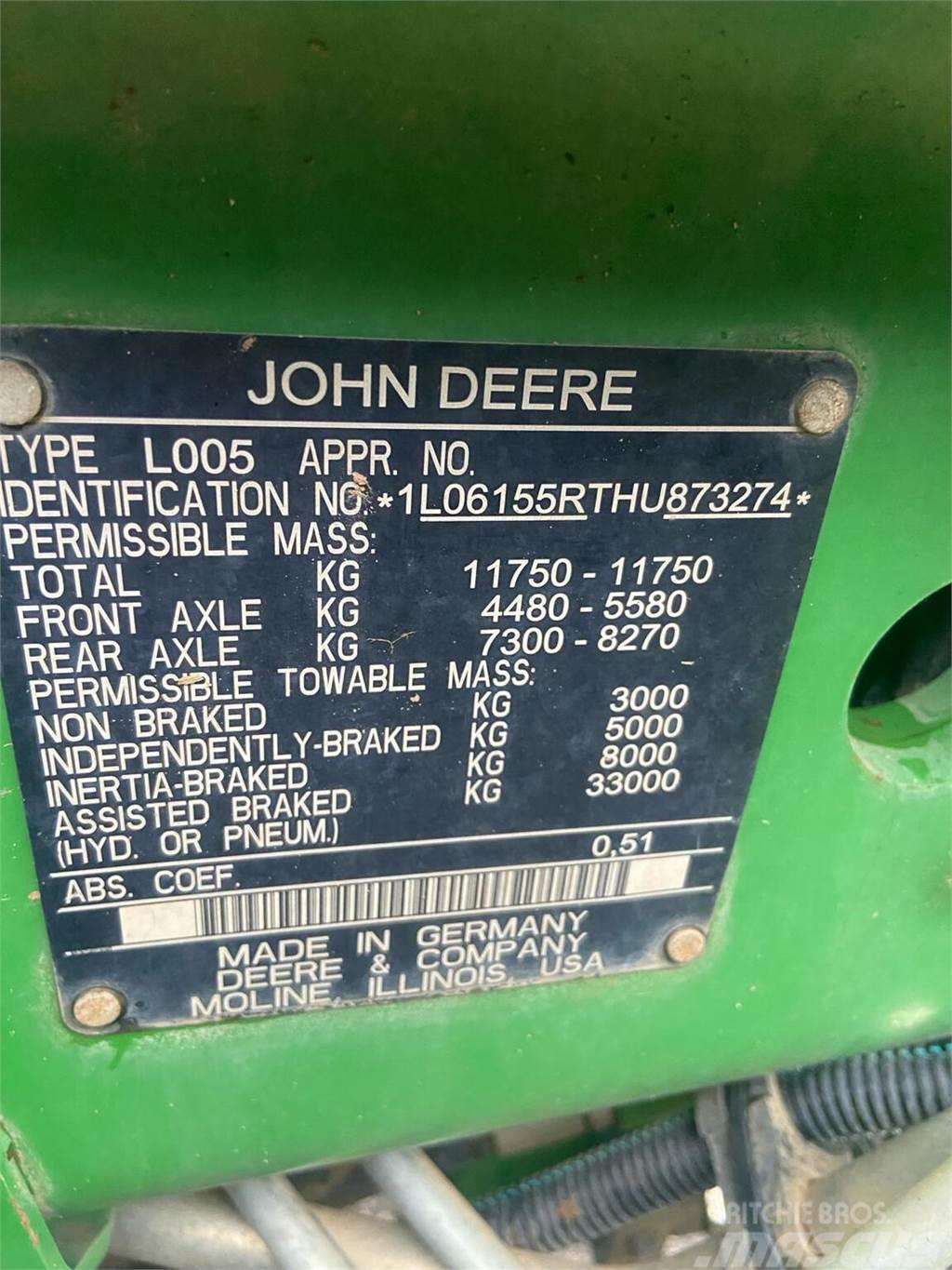 John Deere 6155R Tratores Agrícolas usados