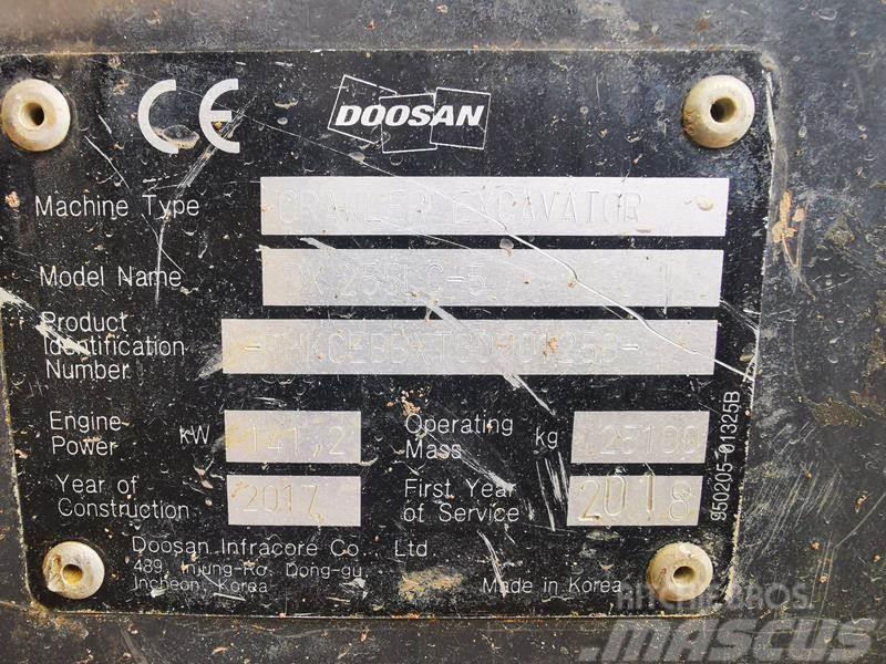 Doosan DX 255 NLC 5 Escavadeiras de esteiras