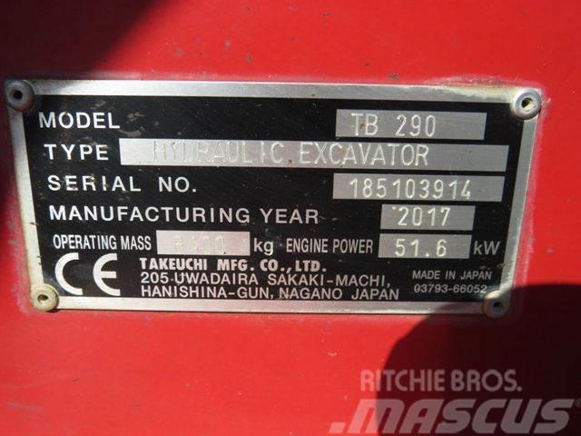 Takeuchi TB 290 Minibagger Powertilt+Löffel nur 2041,5h Miniescavadeiras