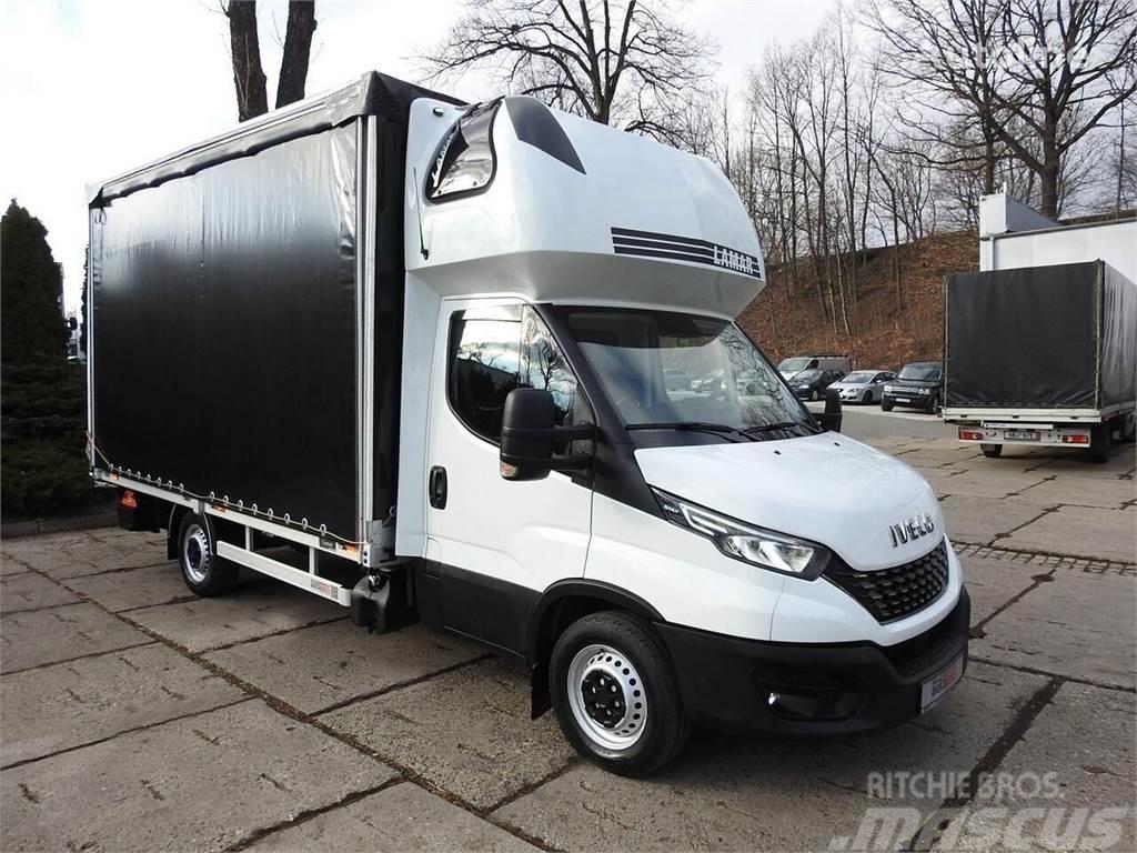Iveco Daily 35S18 Curtain side + LBW DHollandia 750 kg Flatbed / Dropside trucks