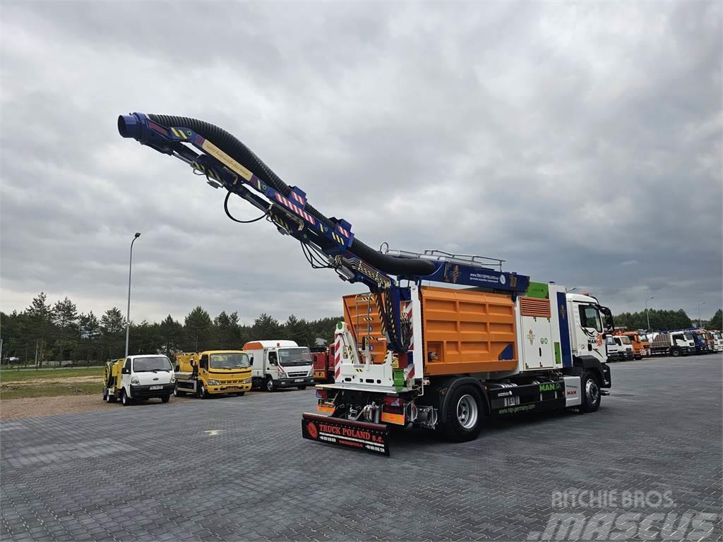 MAN RSP ESE 18/4-KM Saugbagger vacuum cleaner excavato Camiões Aspiradores Combi