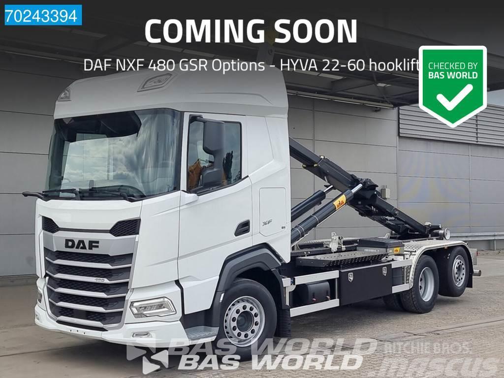 DAF XF 480 6X2 NEW HYVA 22-60 ACC GSR Options Lift-Len Camiões Ampliroll